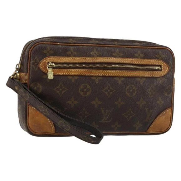 LOUIS VUITTON Monogram Marly Dragonne GM Clutch Bag - Picture 1 of 14